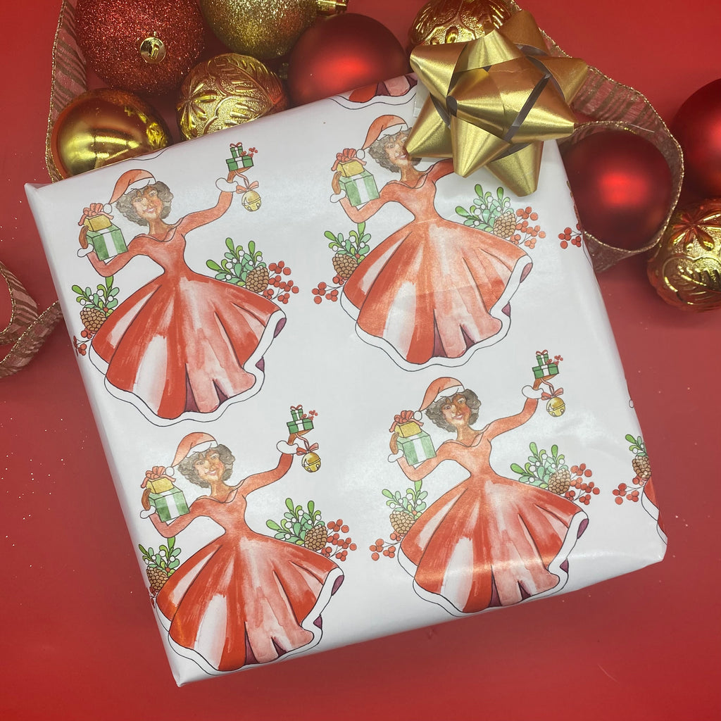 Santa and Mrs. Claus' Winter Wonderland Waltz Wrapping Paper – Curly  Contessa