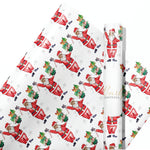 Jolly Saint Nick Black Santa Wrapping Paper