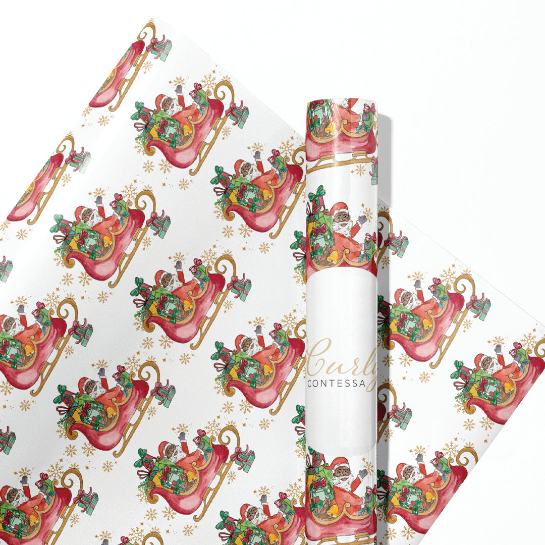 Santa and Mrs. Claus' Winter Wonderland Waltz Wrapping Paper – Curly  Contessa